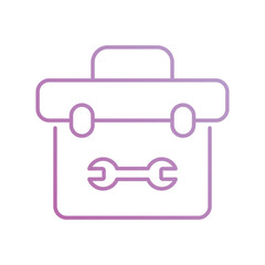 toolbox icon with white background vector stock illustration