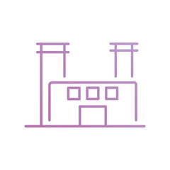 factory icon with white background vector stock illustration