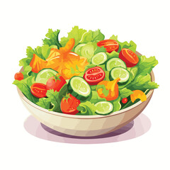 Delicious salad vegetables healthy food