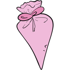 The illustration of a pastry bag