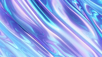 Fototapeta premium Holographic background pastel foil wrinkled colorful surface. The Hologram Background of 80s abstract foil soft texture crumpled in various colors. 90s blue sky pink pastel holographic gradient mesh