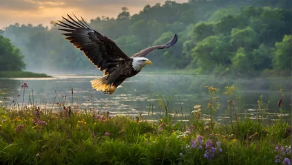 Zelfklevend Fotobehang eagle in flight © LL. Zulfakar Hidayat
