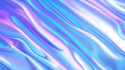 Naklejka premium Holographic background pastel foil wrinkled colorful surface. The Hologram Background of 80s abstract foil soft texture crumpled in various colors. 90s blue sky pink pastel holographic gradient mesh