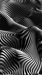 Pattern of black white stripes. Black white background.   Vertical background 