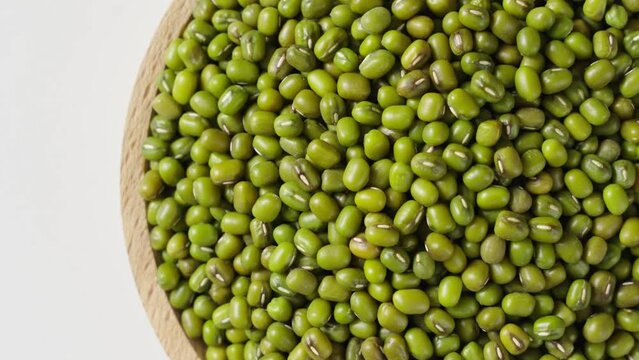 raw mung beans seeds background.