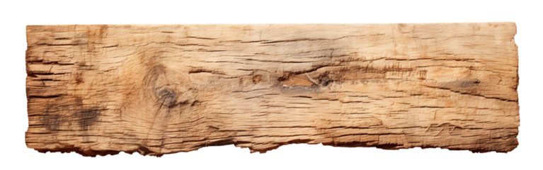 Rough wooden plank cut out