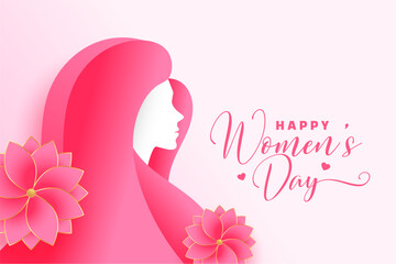 beautiful international women's day wishes background design