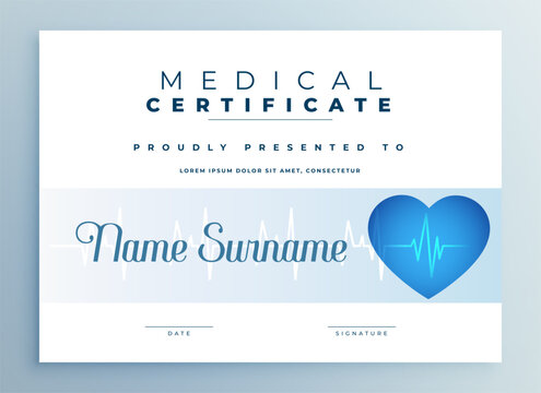 professional medical certificate or diploma template design success - Powered by Adobe