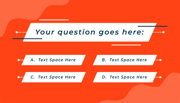 multiple option choice banner for menu and voting concept