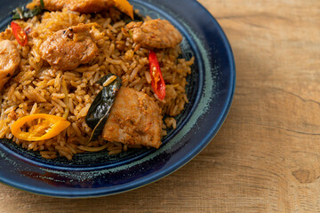 pork fried rice with herbs