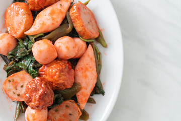  Stir Fried Fish Balls with Yentafo Sauce