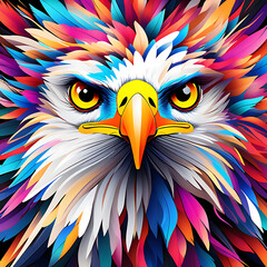 Fototapeta premium generate a vibrant and visually striking image of an eagle
