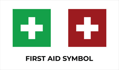 first aid cross, plus symbol first aid concet