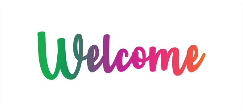 welcome calligraphy style text background