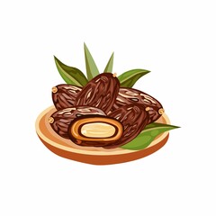 Dates Fruit in different Styles. Fruit Dates illustration.  - 55