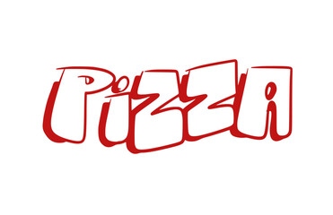 graffiti pizza vector isolated