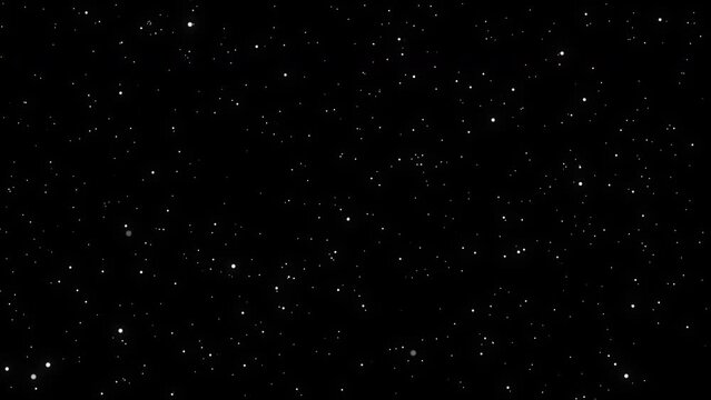 4k Abstract technology animated stars as small dots on a black background with slow movement.Simple technology background concept.