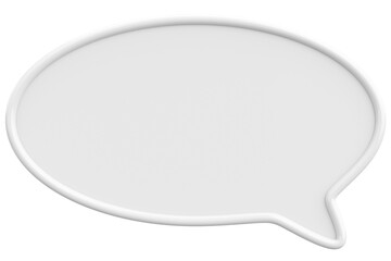 Speech Bubble. Text Box. 3D Illustration.