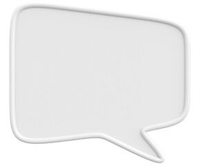 Speech Bubble. Text Box. 3D Illustration.
