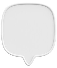 Speech Bubble. Text Box. 3D Illustration.