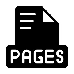 File pages icon simple design solid style. document text file icon, vector illustration.