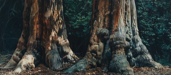 tree trunks - obrazy, fototapety, plakaty