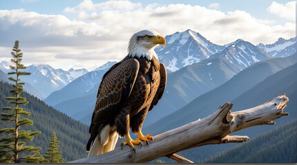eagle bird Realistic images of wild animal world with blurred background - Powered by Adobe