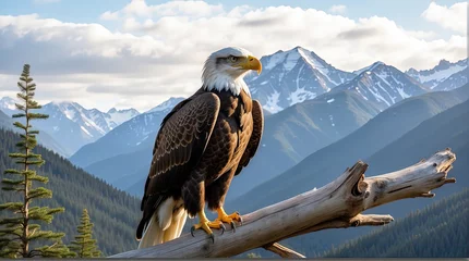 Foto auf Alu-Dibond eagle bird Realistic images of wild animal world with blurred background © Dwi