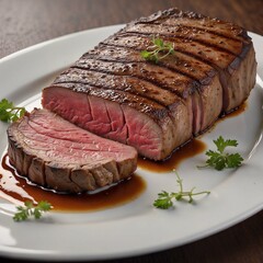 picture of medium grilled steak