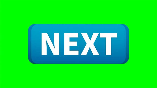blue next button Motion Video On Green Screen In Rectangle Shape For Promotion Business Marketing Social Media

