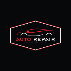 Vector logo auto repair car