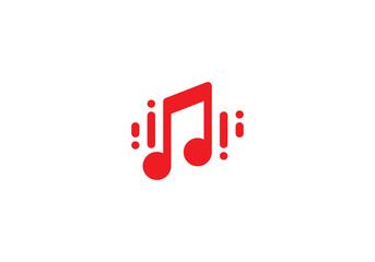 simple music logo icon design temolate