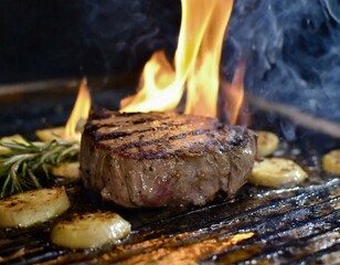 美味しそうなステーキの写真_AI生成画像