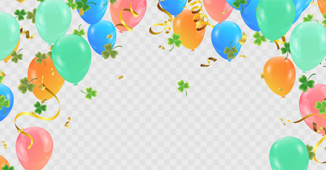 Vector illustration Design banner on St. Patrick's Day. effect clover. Simple banner for the site, shop,.