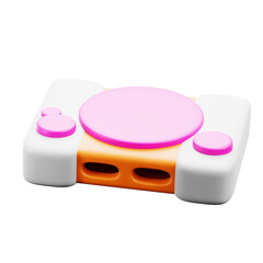 game console 3d icon isolated White Background 3d rendering