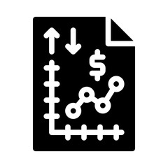 money strategy glyph icon