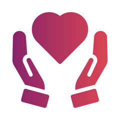 charity flat gradient icon