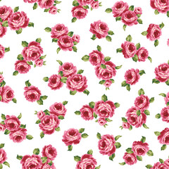 Naklejka premium Beautiful rose pattern perfect for textile design,