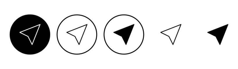 Compass icon set. arrow compass icon vector