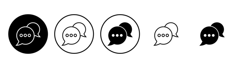 Chat icon set. speech bubble icon. comment icon vector. message. contact us