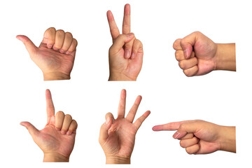 sign language isolated on transparent background, PNG
