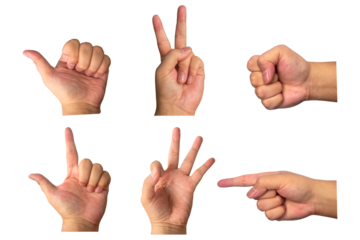 sign language isolated on transparent background, PNG