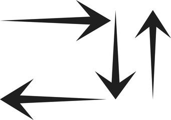 black and white arrows