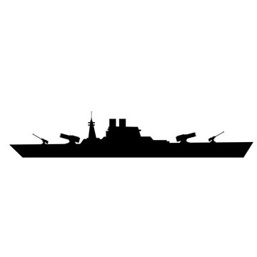 recommend clip art: Battleship silhouette icon vector. Warship silhouette for icon, symbol or sign. Battleship symbol for military, war, navy, conflict and patrol