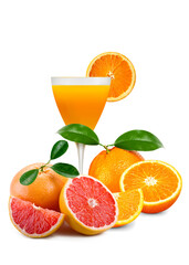 orange and lemon,Oranges traditional fruit in Chinese new year, orange juice and fruits, png, Falling juicy oranges with green leaves isolated on transparent background. Flying defocusing slices of or