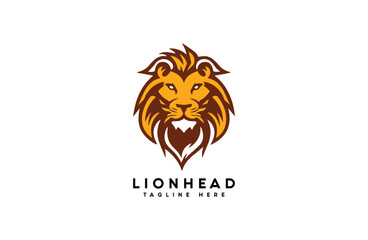 Premium luxury vector lion head logo icon