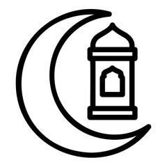 Fototapeta premium lamp outline icon