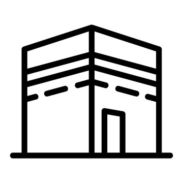 black line art kaaba building clip art preview
