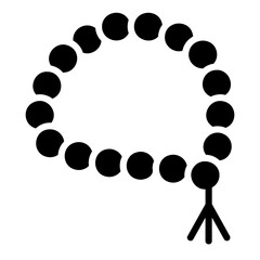 tasbih glyph icon