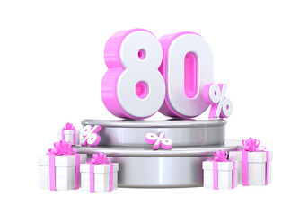 80 Percent off Discount with gift